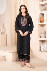 LAZULI - 2PC LINEN EMBROIDERED SHIRT WITH KHADDAR EMBROIDERED TROUSER - HZG1838
