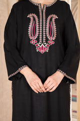 LAZULI - 2PC LINEN EMBROIDERED SHIRT WITH KHADDAR EMBROIDERED TROUSER - HZG1838