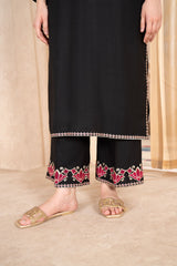 LAZULI - 2PC LINEN EMBROIDERED SHIRT WITH KHADDAR EMBROIDERED TROUSER - HZG1838