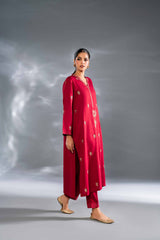 2 Piece -LINEN Embroidered Suit - KFW24-93