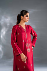 2 Piece -LINEN Embroidered Suit - KFW24-93
