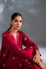 2 Piece -LINEN Embroidered Suit - KFW24-93