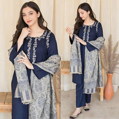 Aisling 3PC – Elegant Embroidered dhanak Set | 2025