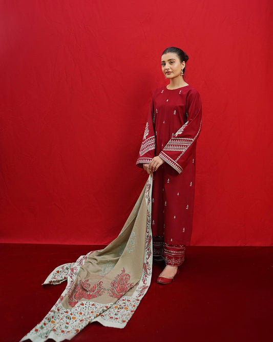 DHANAK 3 PIECE EMBRIODED