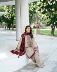 Barqoue Unstiched 3PC Dahank Fabric