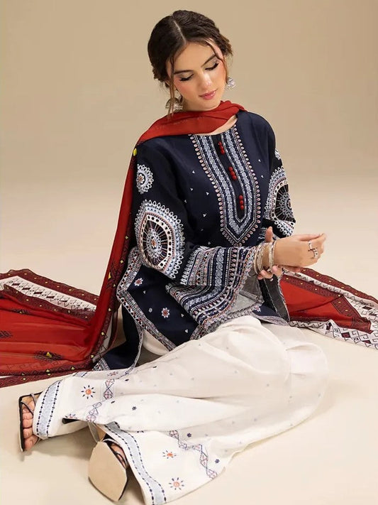 JAZMIN Unstiched 3 PC Embroidery